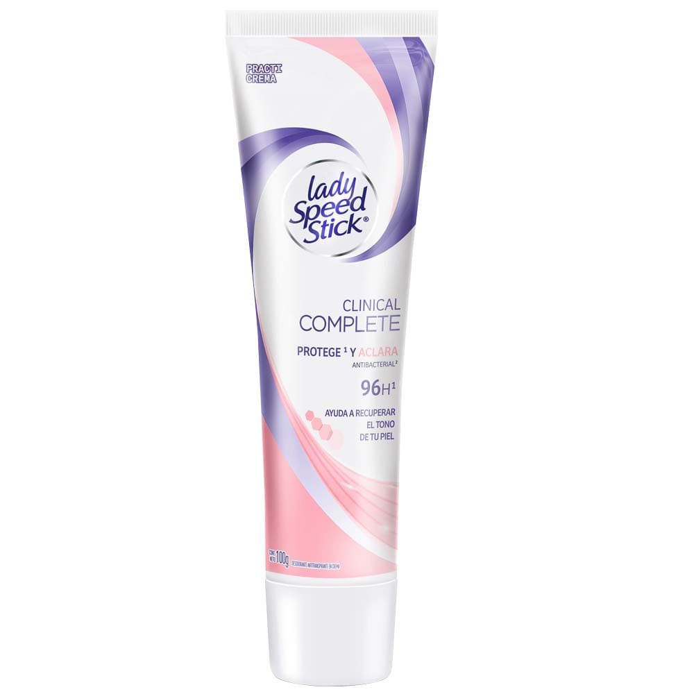 Desodorante en Crema LADY SPEED STICK Clinical Complete Protege y Aclara Frasco 100g