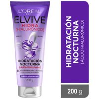 Crema de Tratamiento para Cabello ELVIVE Hidratación Nocturna con Ácido Hilaurónico Frasco 200g