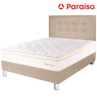 Dormitorio PARAISO Royal Prince Champagne 1.5 Plz + 1 Almohada Viscoelástica + Protector