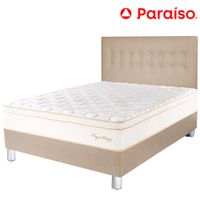 Dormitorio PARAISO Royal Prince Champagne King  + 2 Almohadas Viscoelásticas + Protector