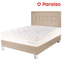 Dormitorio PARAISO Royal Prince Champagne Queen + 2 Almohadas Viscoelásticas + Protector