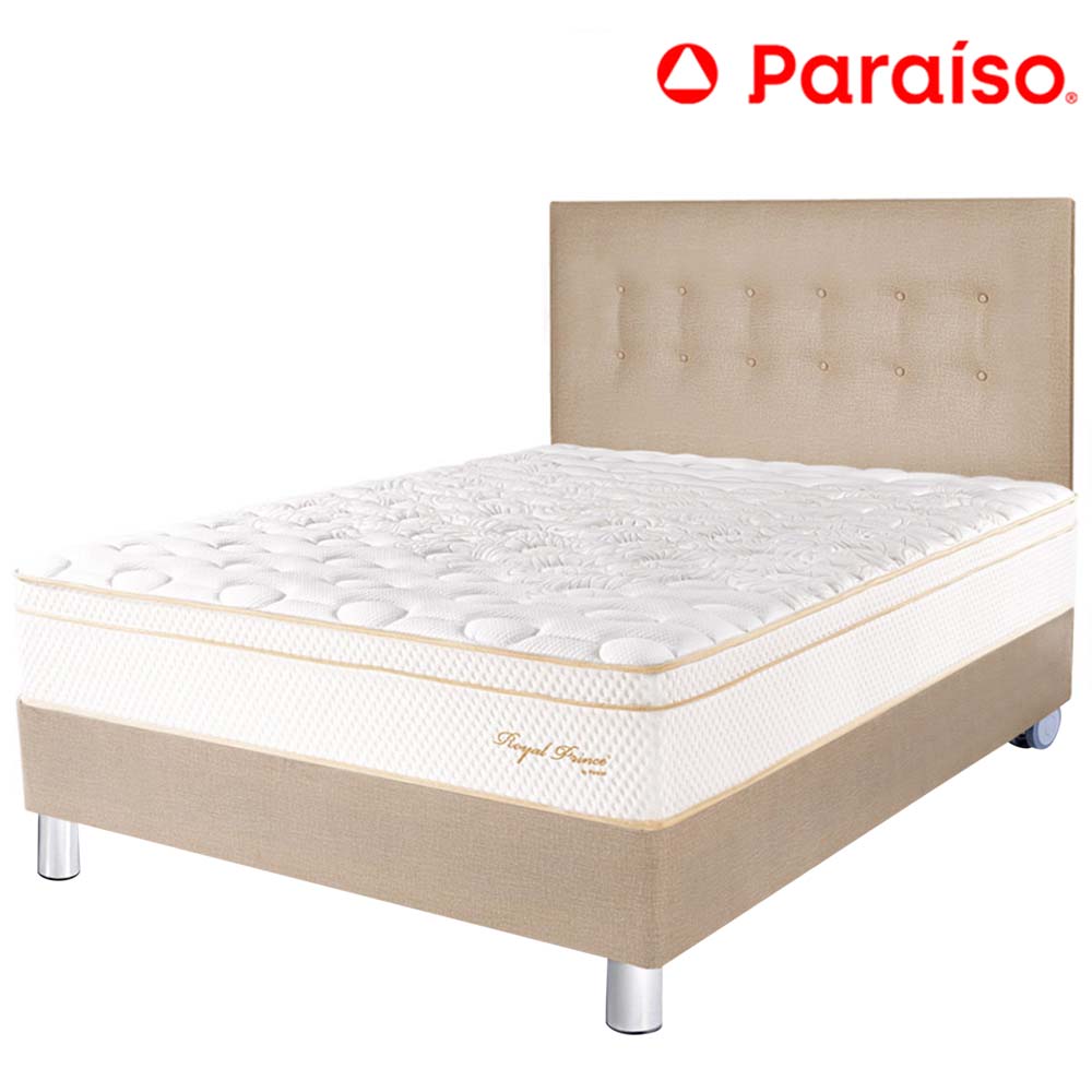 Dormitorio PARAISO Royal Prince Champagne Queen + 2 Almohadas Viscoelásticas + Protector