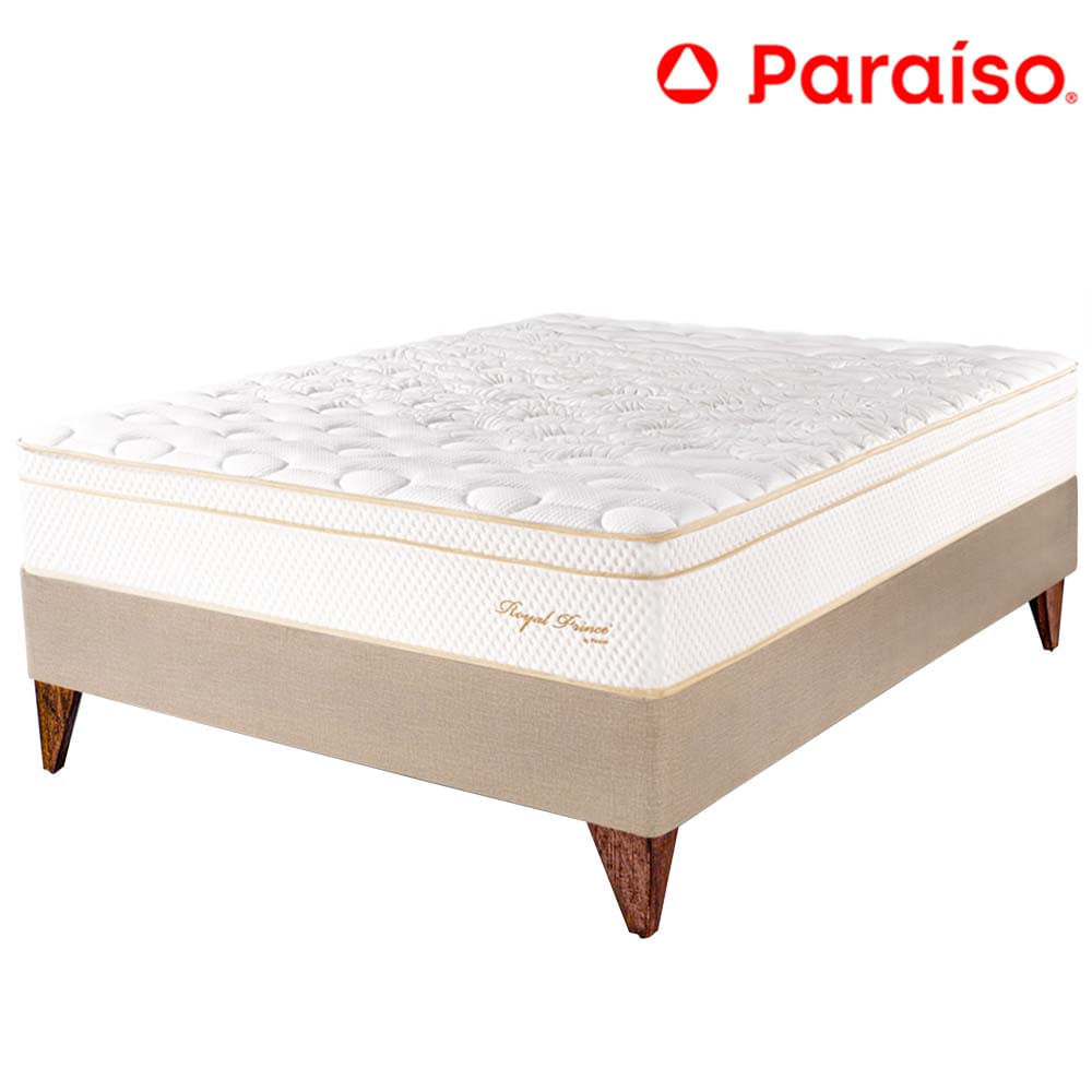 Cama Europea PARAISO Royal Prince 1.5 Plazas Champagne