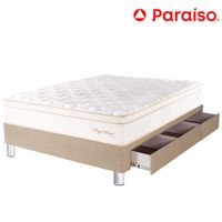 Cama Cajones PARAISO Royal Prince 1.5 Plazas Champagne
