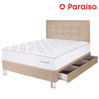 Juego de Dormitorio con Cajones PARAÍSO ROYAL ELIZABETH 1.5 Plazas Champagne