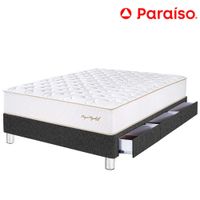 Cama con Cajones PARAÍSO ROYAL ELIZABETH 1.5 Plazas Gris