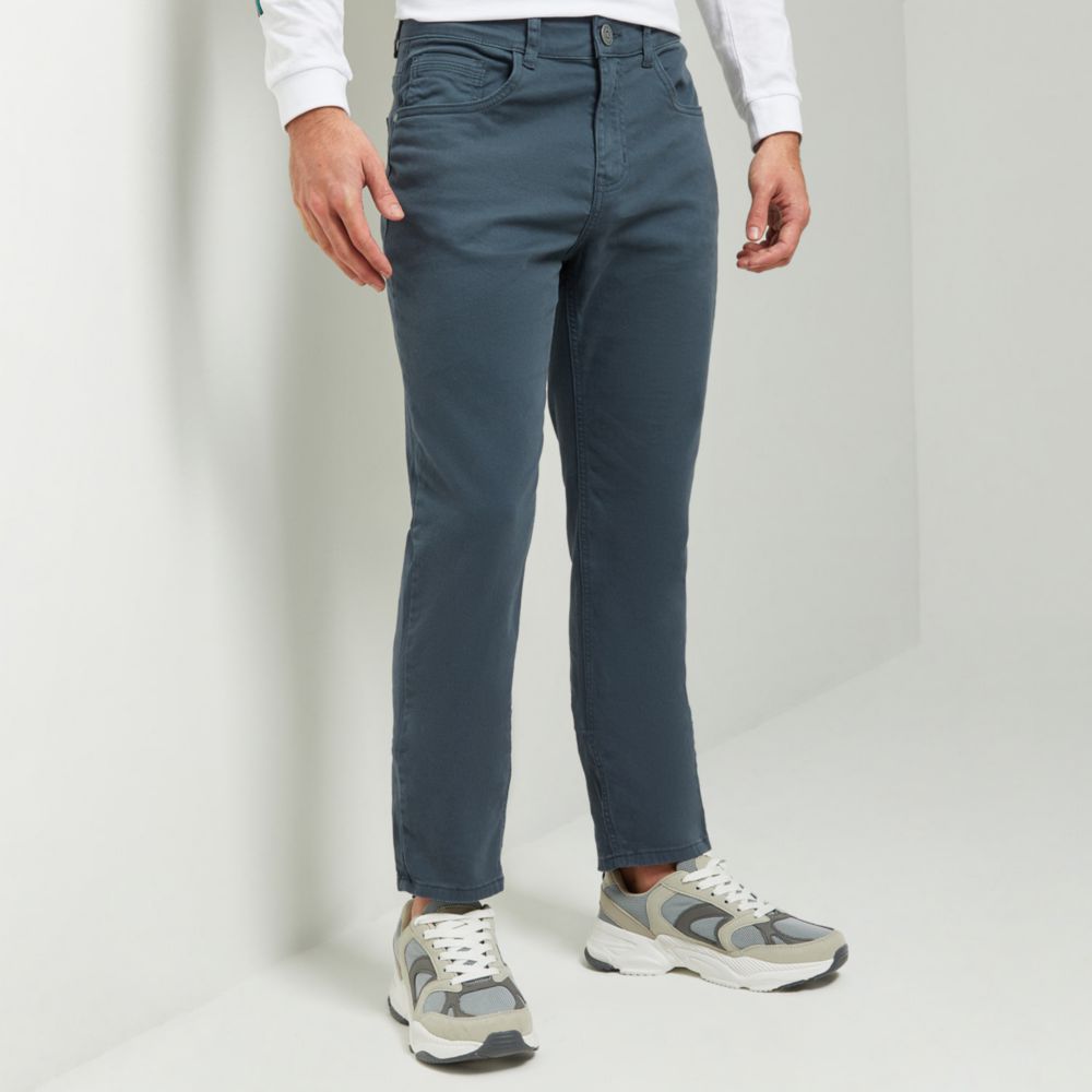 Jean Aereal Slim Acero Hombre