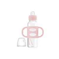 Biberón Dr Browns De Polipropileno Boca Estrecha Con Boquilla Y Asas 8Oz/ 250Ml Rosado Claro