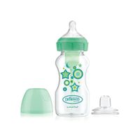 Kit De Transición 2 En 1 Dr Browns Boca Ancha De Polipropileno 9 Oz 270Ml Estrellas Verdes
