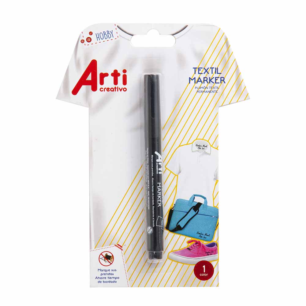 Plumón para tela ARTI CREATIVO Blíster 1un