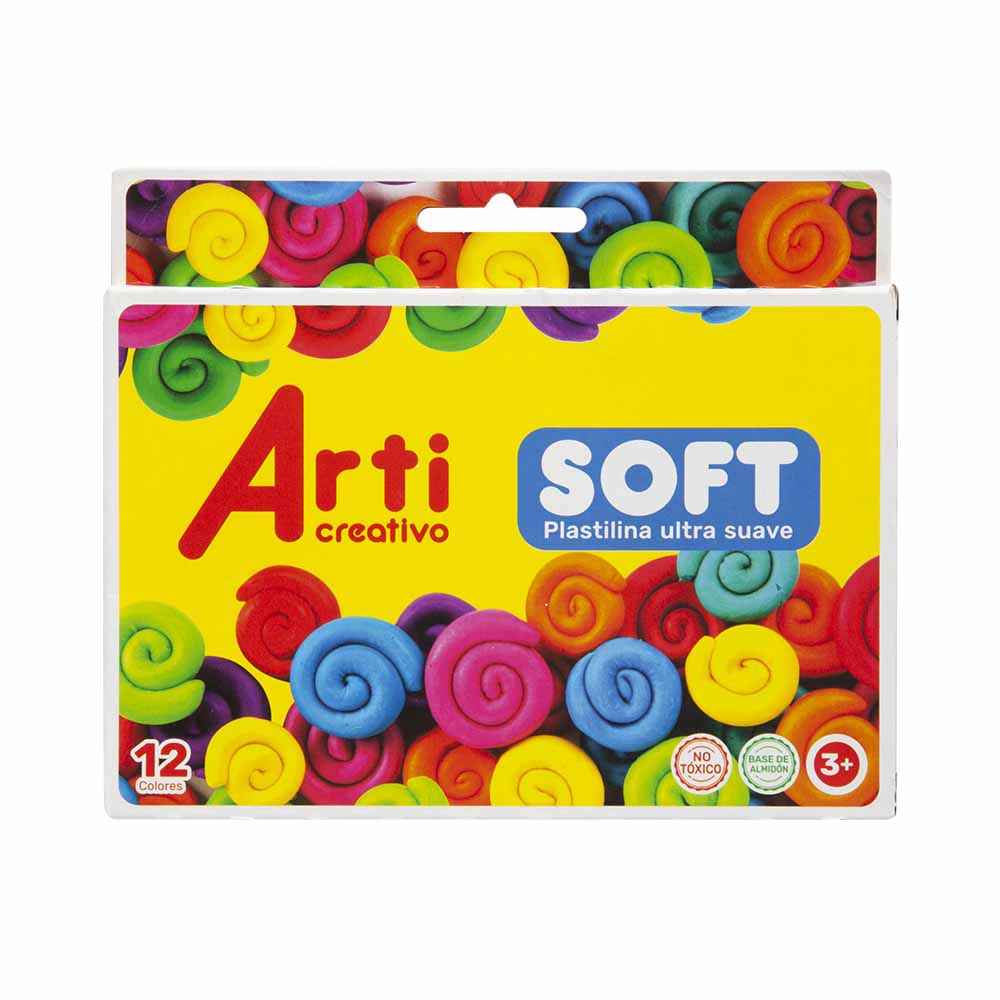 Plastillina ARTI CREATIVO Jumbo Soft Ultra Suave Paquete 12un
