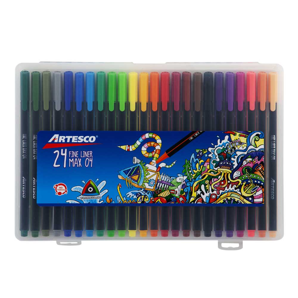 Fine Liner ARTESCO Triangular Caja Plásticax 24un