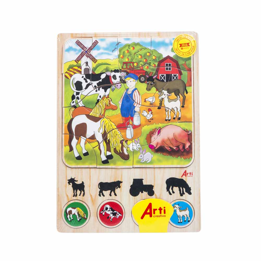 Juego Didáctico ARTI CREATIVO Rompecabezas Granja 17pz