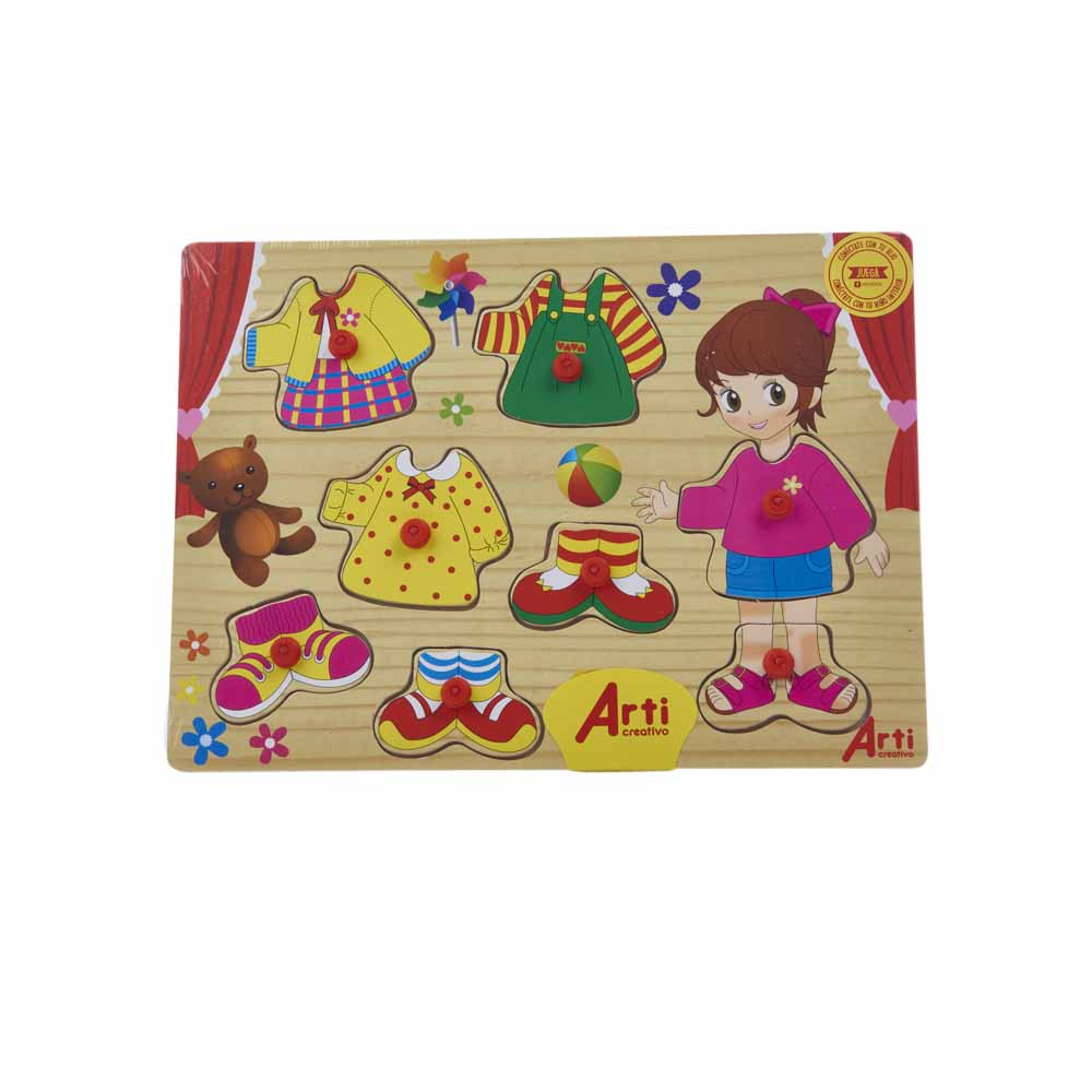 Juego Didáctico ARTI CREATIVO Dress Up Girl Madera