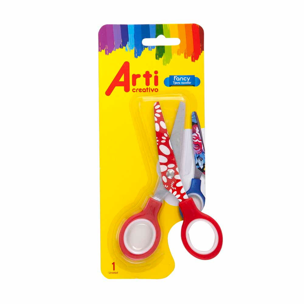 Tijera ARTI CREATIVO 5"" Escolar Fancy