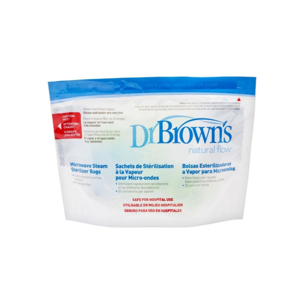 Bolsas Esterilizadoras Dr Browns A Vapor Para Microondas 5 Unidades