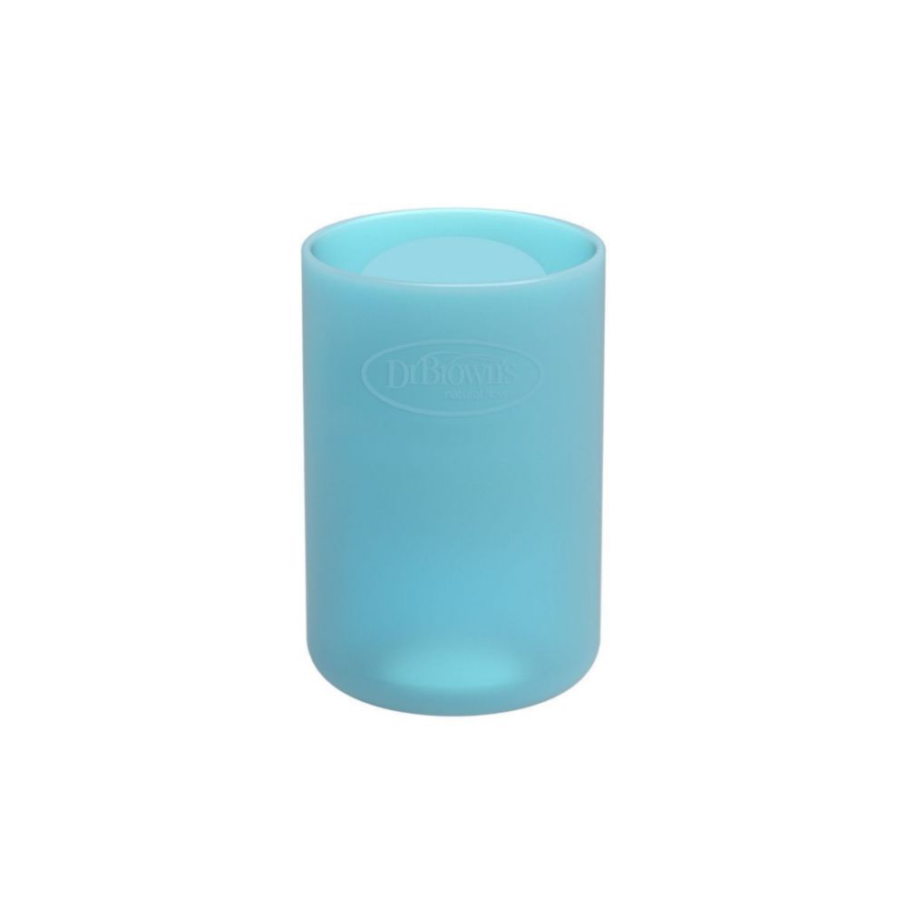 Funda De Biberón De Vidrio Dr Browns 4Oz/ 120Ml Boca Estrecha Azul
