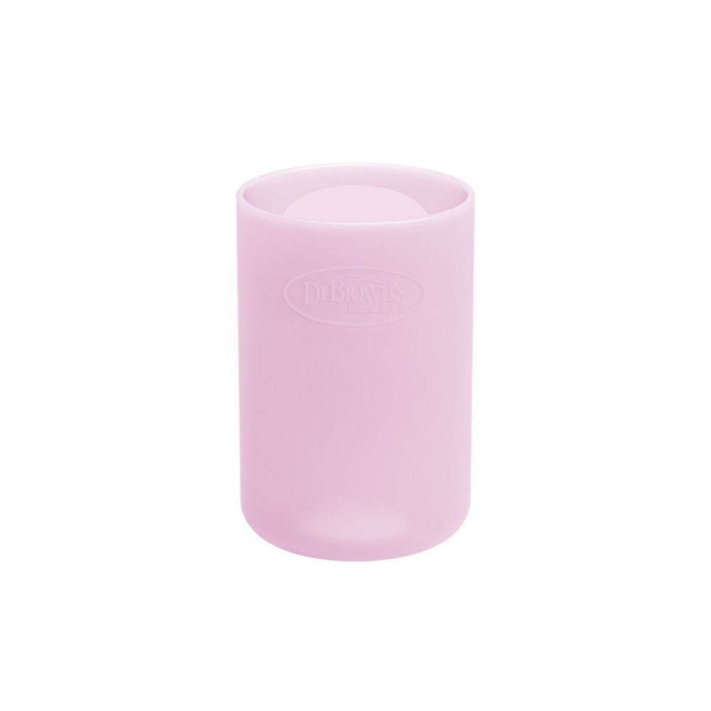 Funda De Biberón De Vidrio Dr Browns 4Oz/ 120Ml Boca Estrecha Rosada