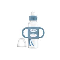 Biberón Dr Browns De Polipropileno Boca Estrecha Con Boquilla Con Asas 8Oz/ 250Ml Celeste