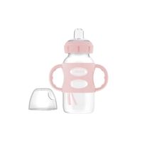 Biberón Con Asas Dr Browns Boca Ancha 9Oz/270Ml Rosa Claro