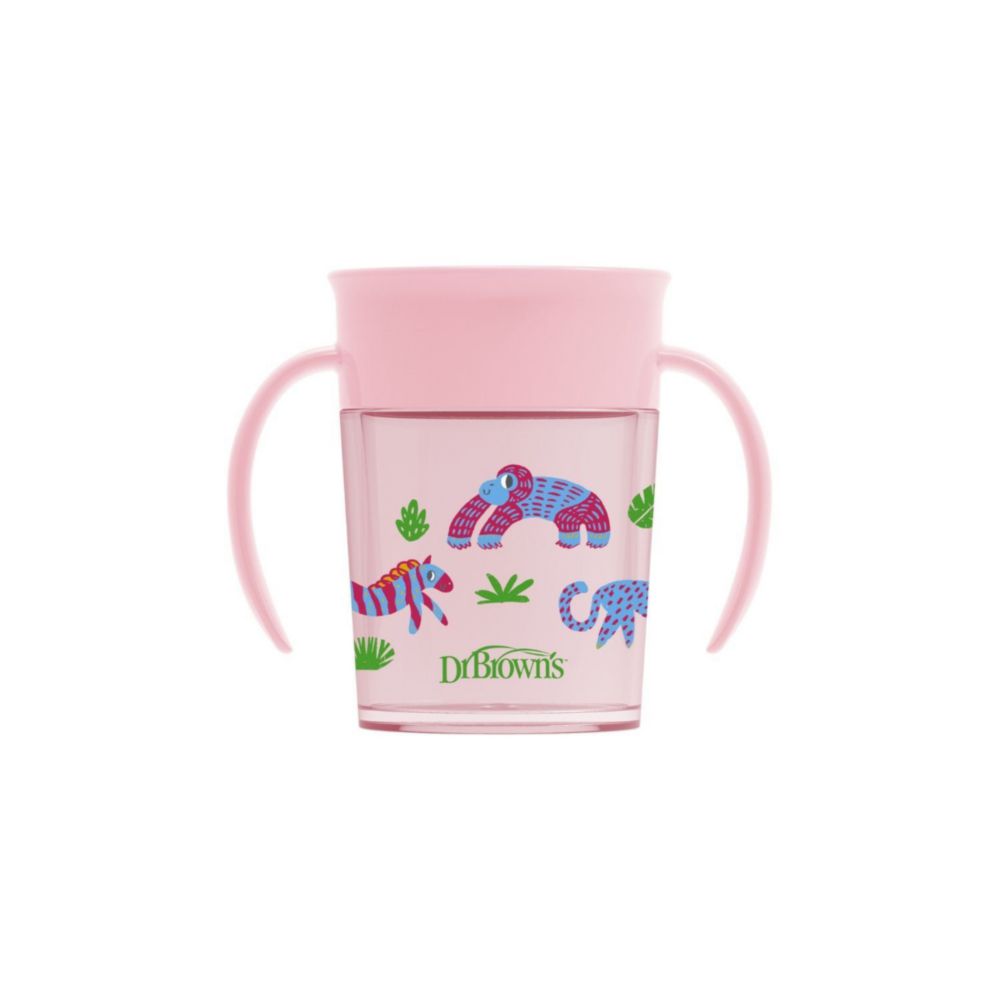 Vaso Con Asas “Cheers” Dr Browns Rosa Con Estampado