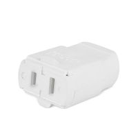 Conector aéreo polarizado 2 patas 15A Blanco
