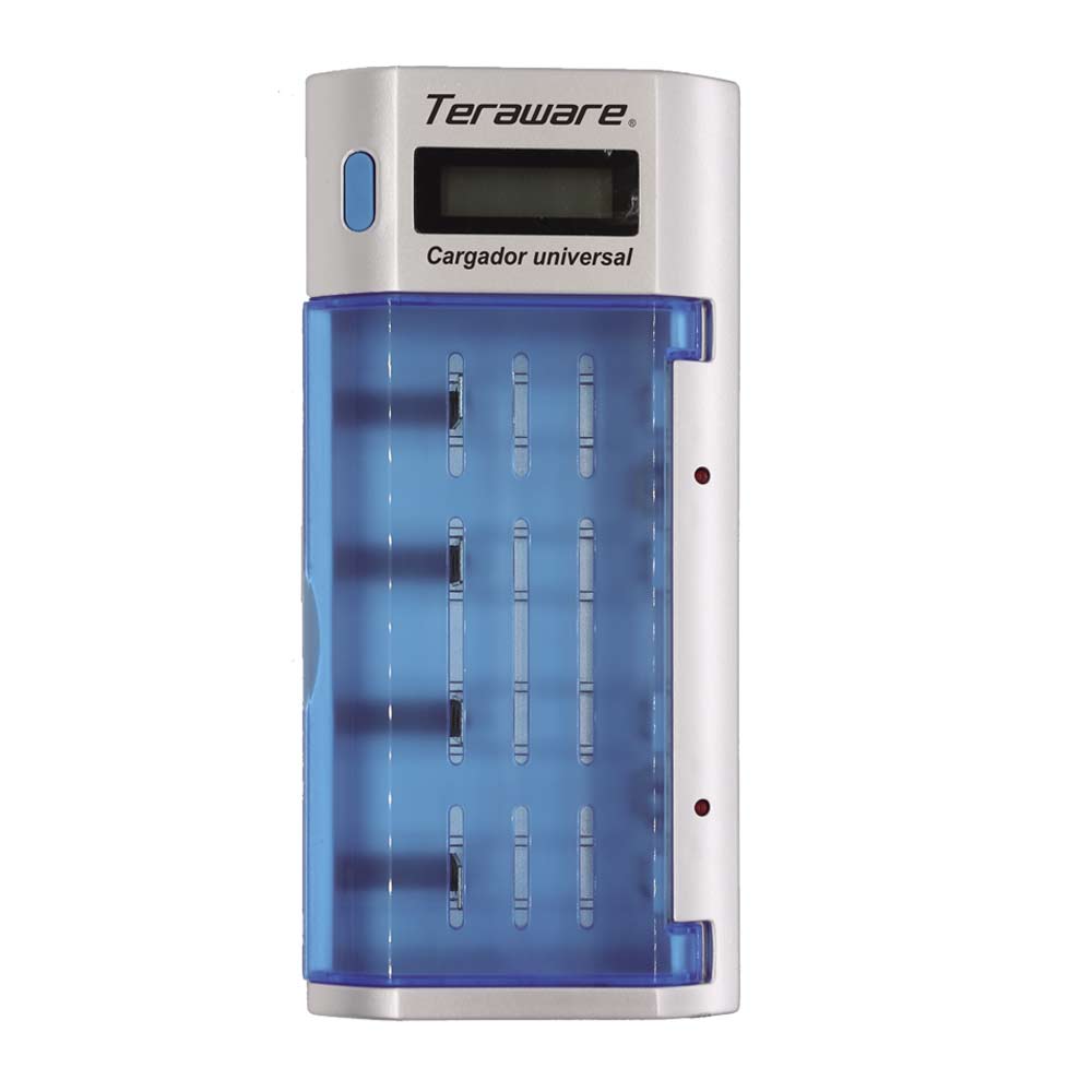 Cargador universal Teraware C108 para pilas recargables D / C / AA / AAA / 9V, con pantalla LCD