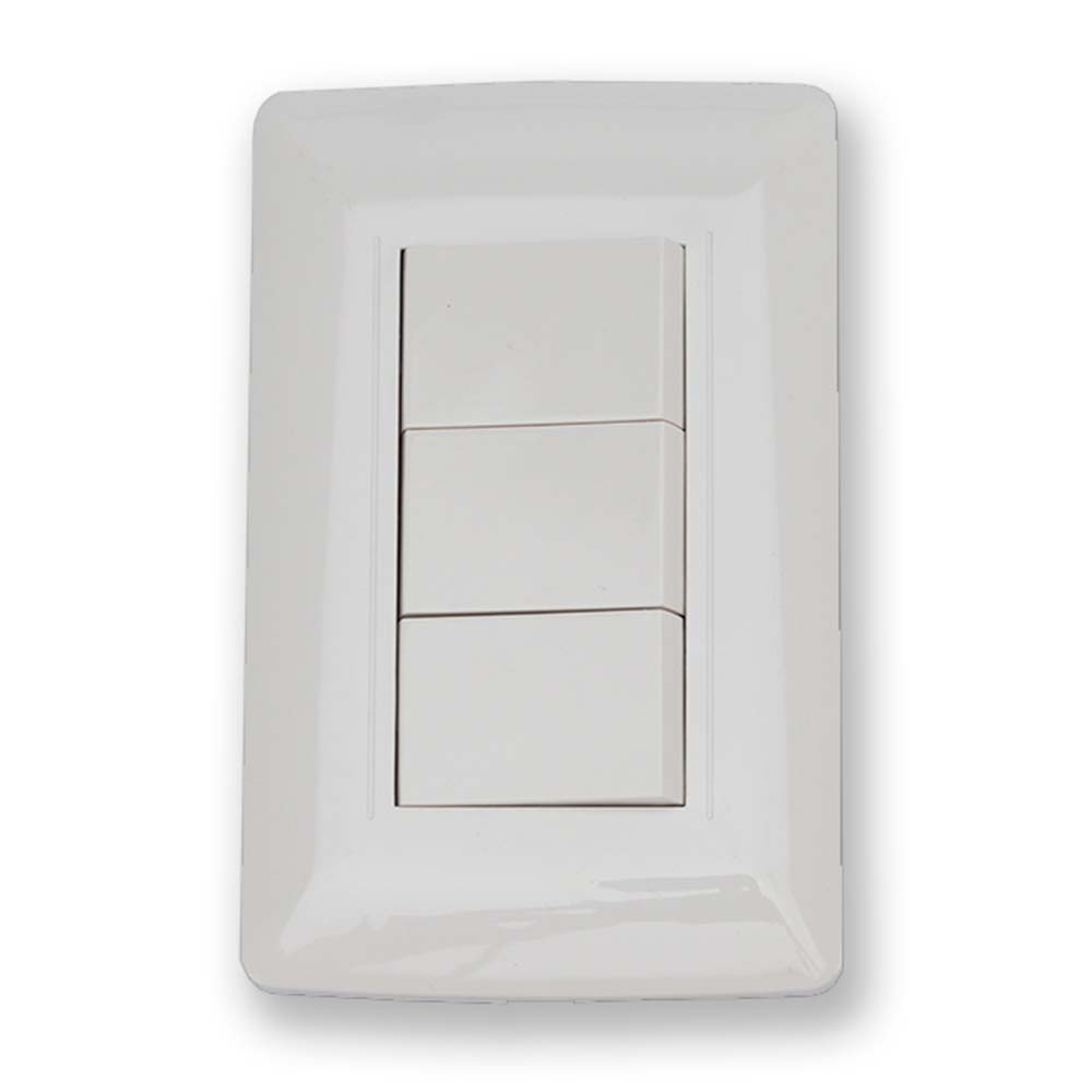 Interruptor Essential Triple Blanco