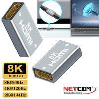 Empalme HDMI 8k 2.1 ULTRA HD hasta 10 metros extiende hdmi 8k Netcom