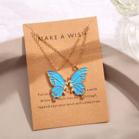 Set x 2 collares mariposas celestes para mejores amigas bff San Valentín