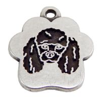 Placa de Identificación para perros Poodle Vintage