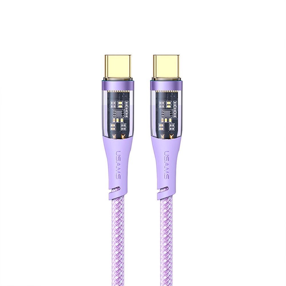 Cable Usams US-SJ574 ICY TypeC a TypeC Lila