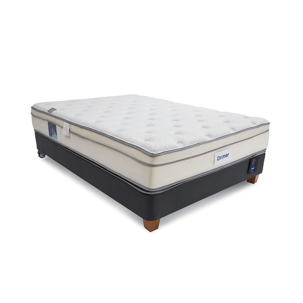 Cama Americana Pocket Dream 2 Plazas + Almohadas