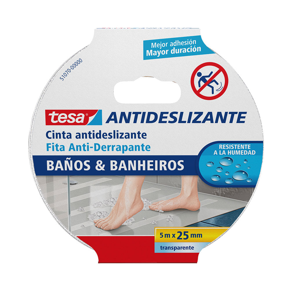 Cinta antideslizante baños 5m x 25mm