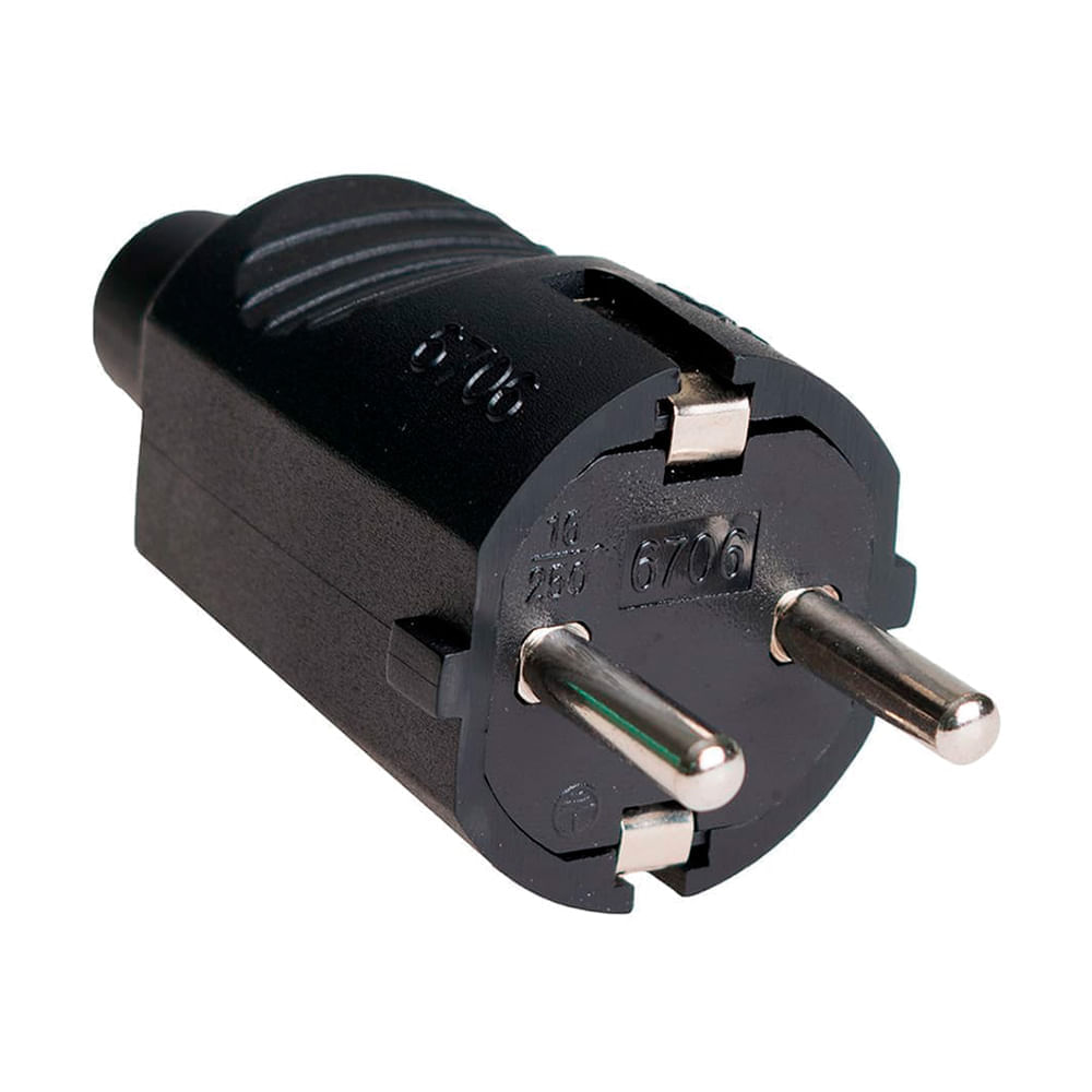 Clavija bipolar caucho termoplástico 16A 250V