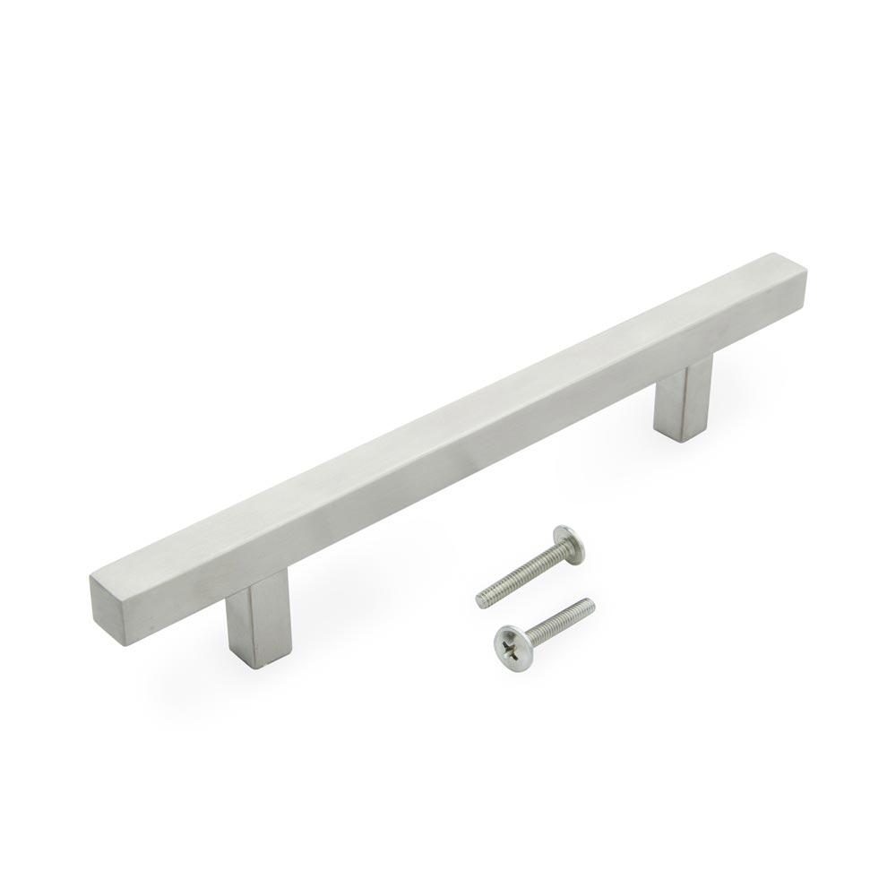 Tirador Cuadrado Acero Inoxidable 128mm
