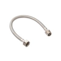 Tubo de abasto para lavatorio Acero inox 1/2x1/2"" 40cm