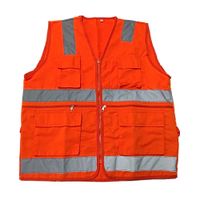 Chaleco Multibolsillo Naranja Talla: M