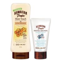 Pack Hawaiian Tropic Bloqueador Sensitive Skin Facial Spf50 60Ml + Bloqueador Corporal Sheer Touch Spf50 240Ml