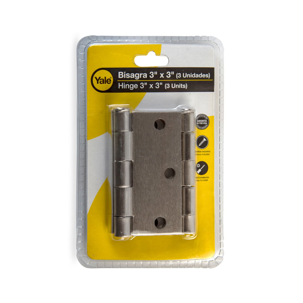 Bisagra Niquelada 3""x3"" x2mm x3u