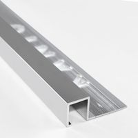Listelo deorativo borde cuadrado 10mm Aluminio Brillante