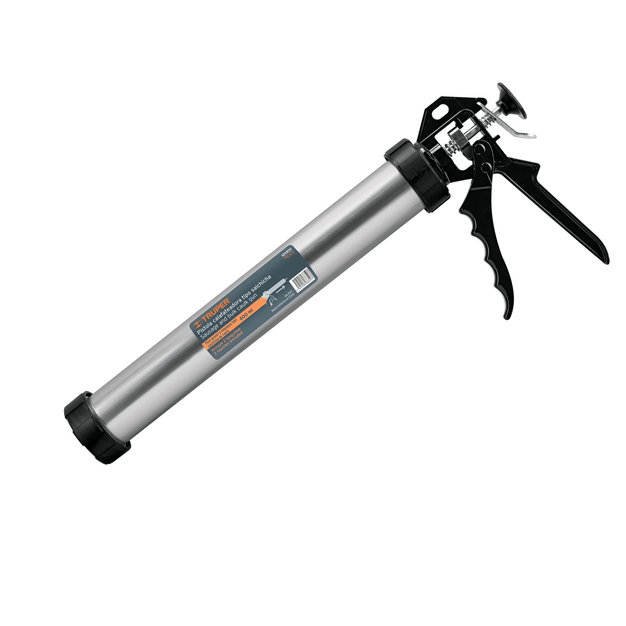 Pistola aplicador de salchicha silicona de 600 ml, Truper 101931