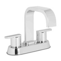 Mezcladora para Lavatorio Bimando Trebol Veneto 4"" Baja Plata Cromado