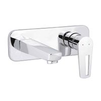 Mezcladora para Lavatorio Monocomando a la Pared Trebol Tempra Plata Cromado