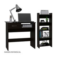 Escritorio + Biblioteca Tuhome Office 11 Negro