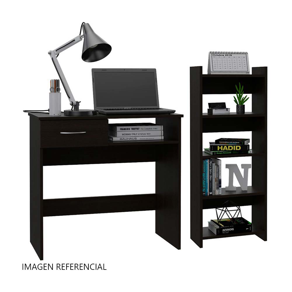 Escritorio + Biblioteca Tuhome Office 11 Negro