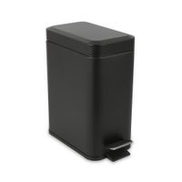 Tacho de baño rectangular negra 5 litros