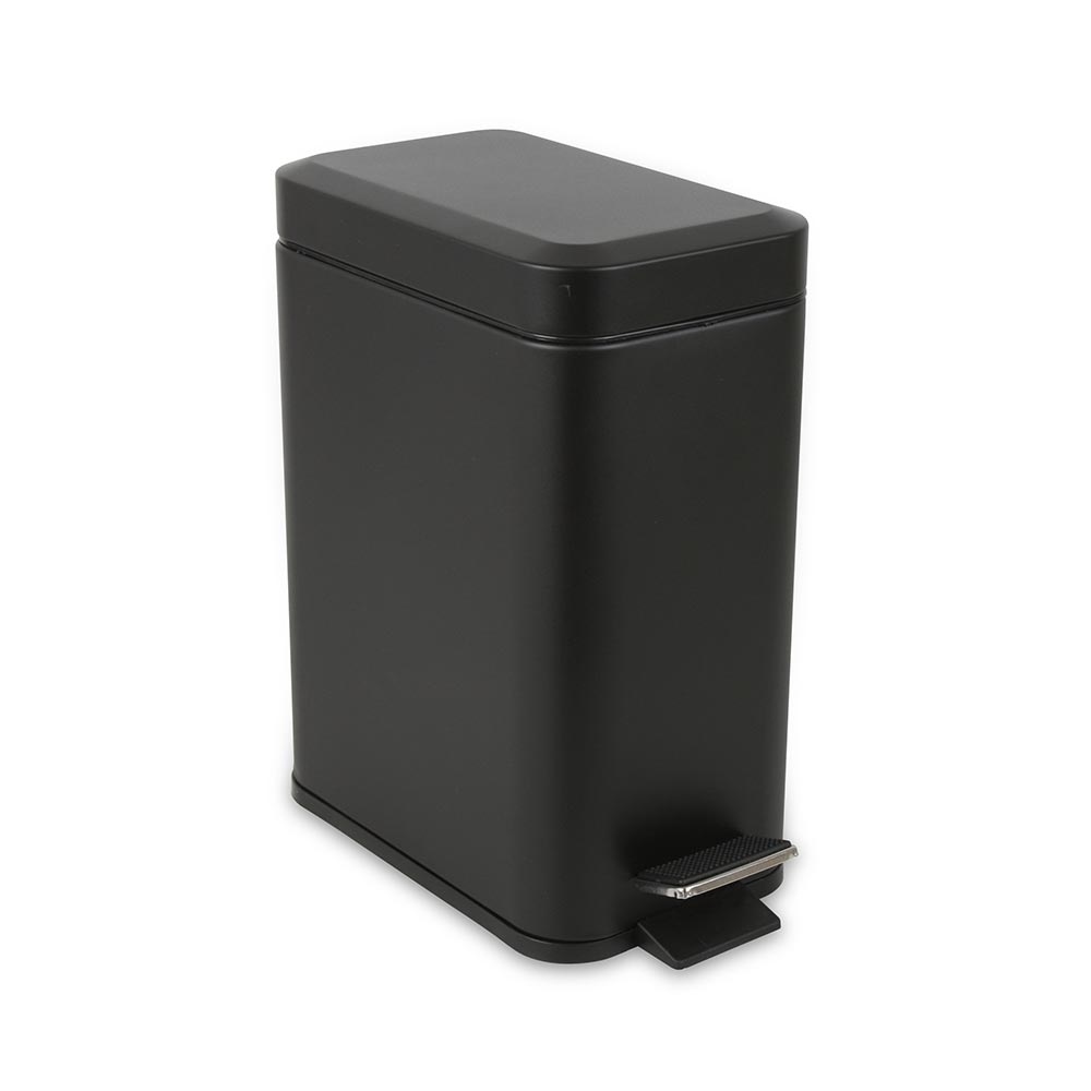 Tacho de baño rectangular negra 5 litros