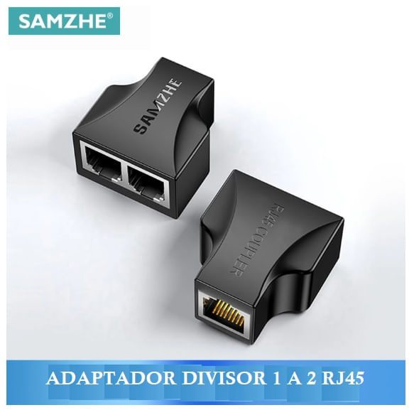 ADAPTADOR DE 1 A 2 PUERTOS de Cable de red Rj45