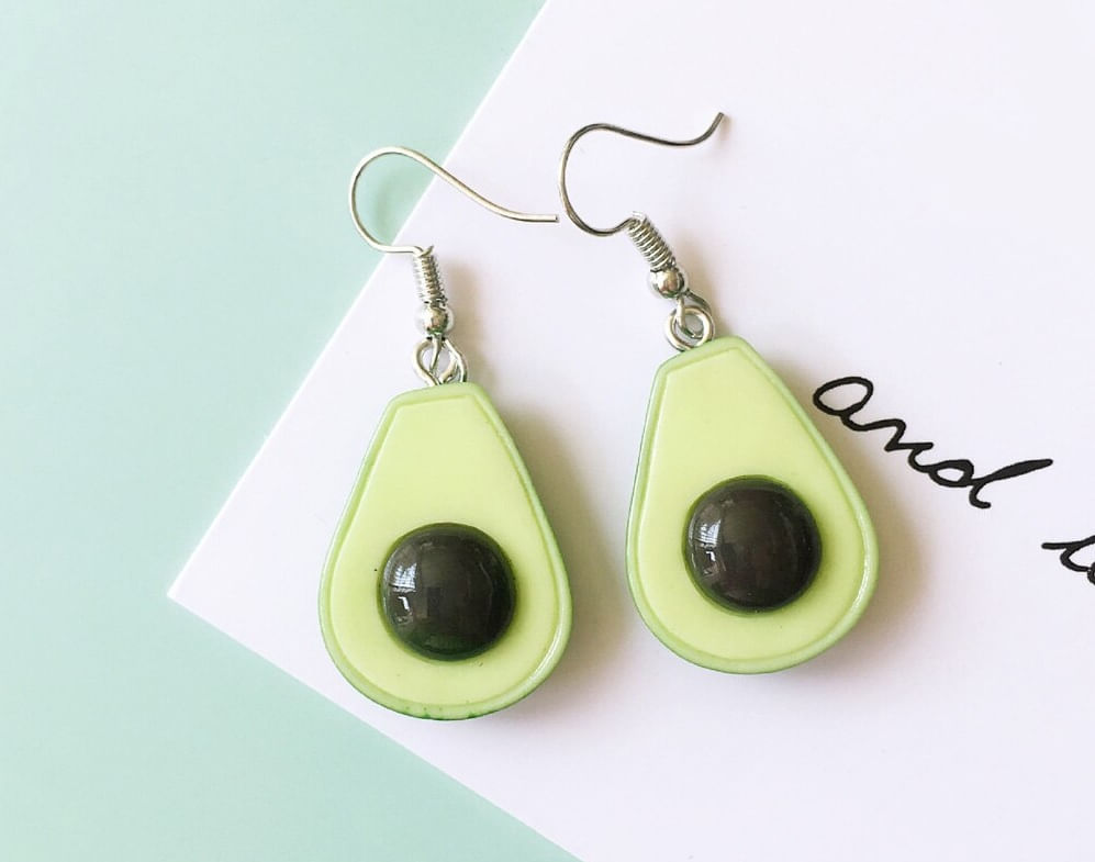 Aretes con forma de palta